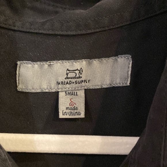 Thread + Supply black lyocell shirt dress size small EUC - Picture 3 of 8